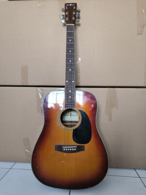Đàn Guitar Acoustic Woodland, guitar woodland by hosco, đàn guitar nhật giá rẻ, mua guitar acoustic cũ uy tín, guitar hosco nhật bản, đàn guitar màu sunburst.